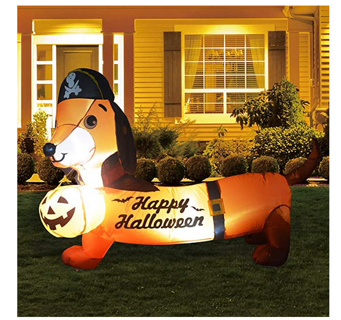 You are currently viewing 5FT Inflatable Halloween Dog Blow Up with a Pumpkin