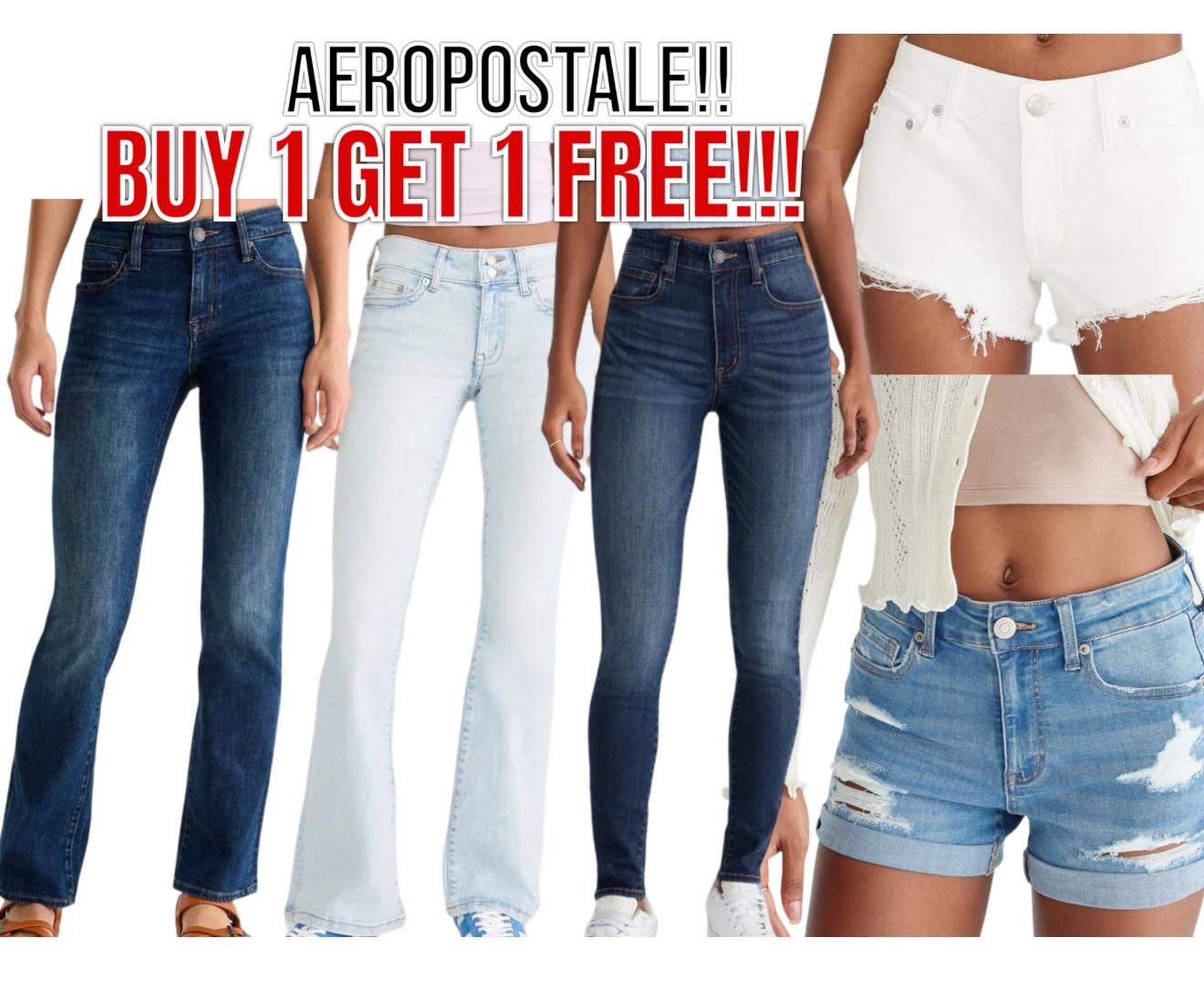 Read more about the article Buy 1, Get 1 FREE on Jeans & Shorts at AEROPOSTALE!